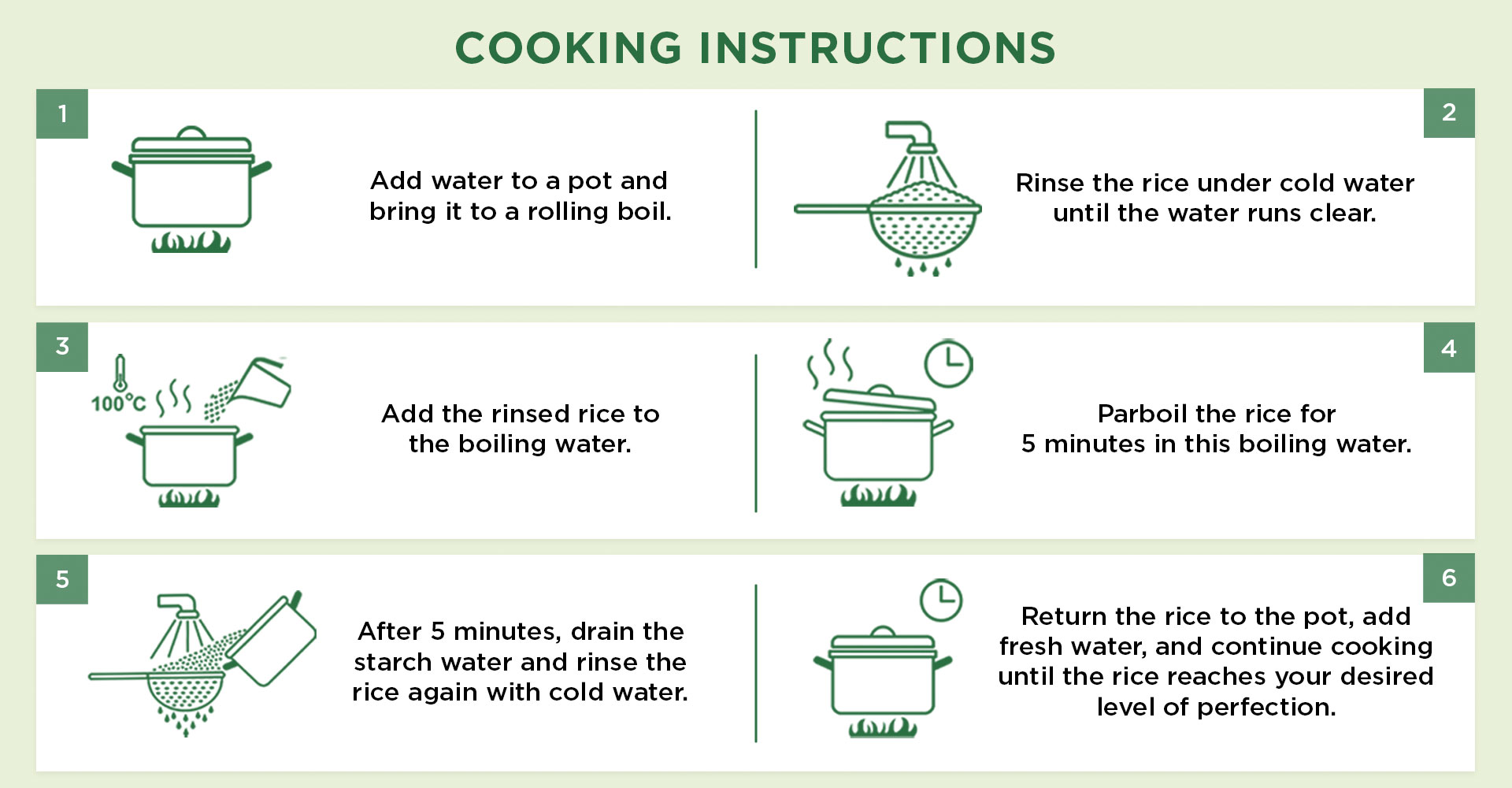 cooking instructions